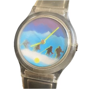 SKIING SCENE WATCH Vintage Constructa Watch 1980s Plastic Sports Watch RARE - Picture 1 of 9