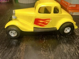 Vintage Durant Plastics Tootsie Toy Hot Rod Car 1934 Ford Victoria Yellow - Picture 1 of 8