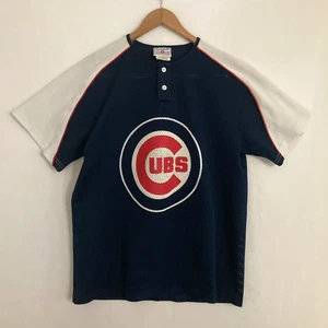 Vtg Teamwork Chicago Cubs USA Made Baseball Jersey Shirt Mens XL Henley MLB #17 - Picture 1 of 10