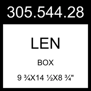 IKEA LEN Box Gray/dotted White 9 ¾x14 ½x8 ¾" 305.544.28 - Picture 1 of 1