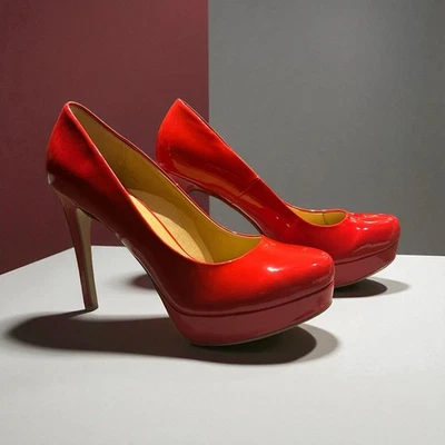 Chinese Laundry Red Platform High Heel Pumps – Size 11M – Patent Leather Look - Image 1 of 4