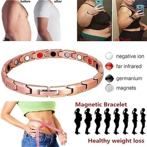 Unisex Bronze Metall Fußkettchen Fußkettchen Schmuck Magnetfeldtherapie Energie - Bild 1 von 14