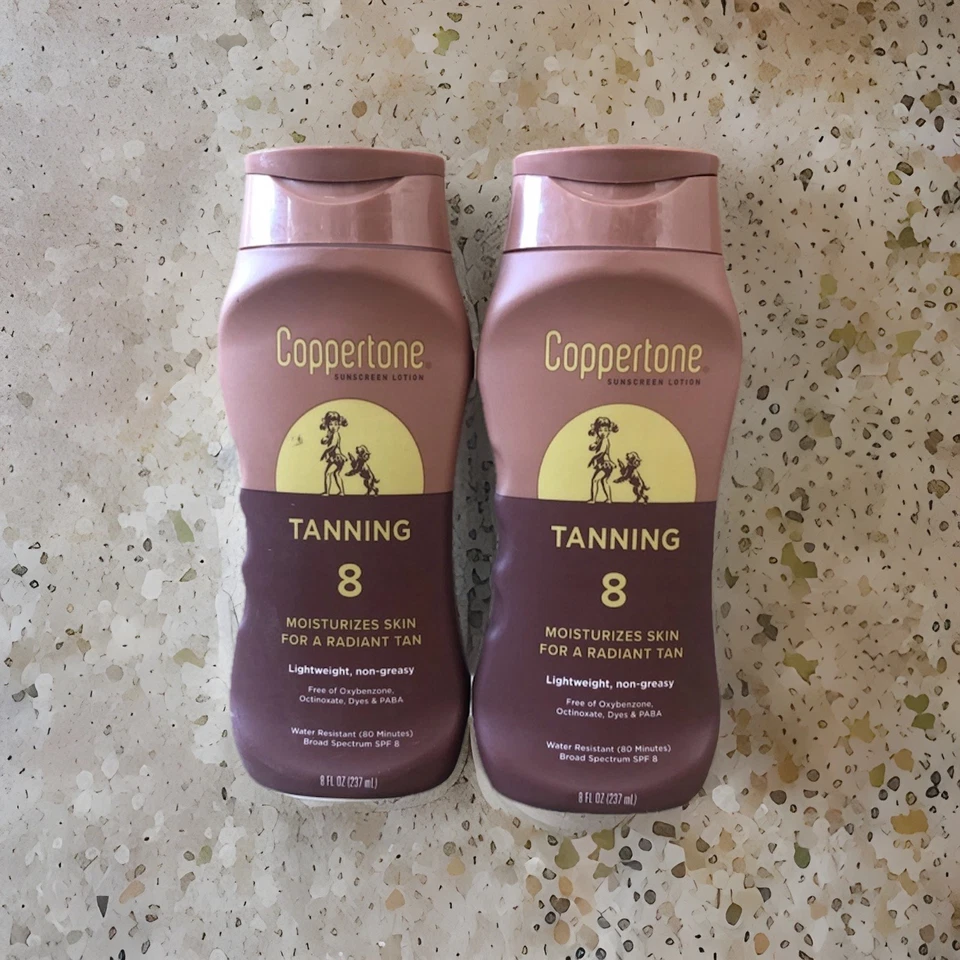 6-Pack Coppertone Tanning Sunscreen Lotion SPF 8 Broad Spectrum Water Resistant