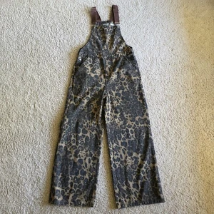 Mono para mujer Cider XS estampado de leopardo guepardo denim pierna extra ancha holgado - Imagen 1 de 17