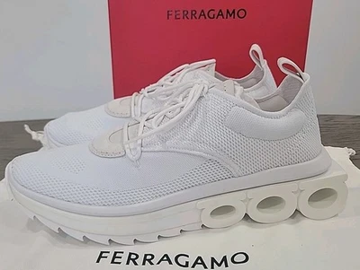 Zapatilla deportiva Salvatore Ferragamo Nima tejida blanca para hombre 11 M NUEVA EN CAJA Foto 1 de 4