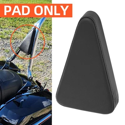 Rear Passenger Backrest Sissy Bar Cushion Pad For Harley Yamaha Honda Suzuki Foto 1 de 4
