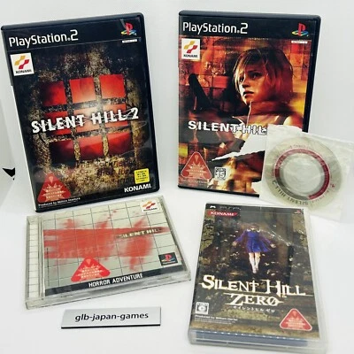 PS1 Silent Hill & PS2 Silent Hill 2 ,3 ,ZERO w/drama CD 4Games Japan Used - Image 1 of 4