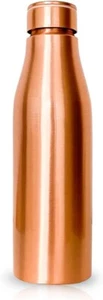 Pure Copper Ayurvedic Drinking Sports Water Bottle Leak Proof - Joint Free - 1Lt - Picture 1 of 7