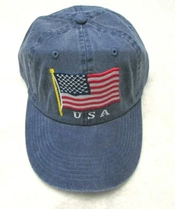 Gorra deportiva PATRIÓTICA bordada bandera de EE. UU. ajustable AZUL MARINO gorra de béisbol AG46 - Imagen 1 de 5