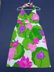 Vintage Malia Honolulu 60S 70S Hippie Flower Halter Top Dress Colorful Size S/M?