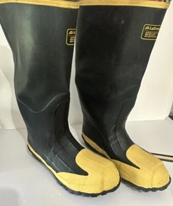 Men's Lacrosse 16” Knee High Metaguard Steel Toe Rubber Work Boots Size 12 - Picture 1 of 11