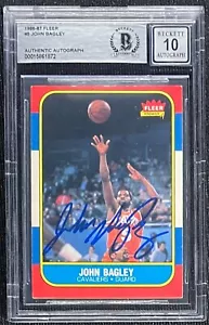JOHN BAGLEY SIGNED 1986 FLEER #5 ROOKIE CARD BECKETT GEM MINT AUTO GRADE 10 872 - Picture 1 of 2