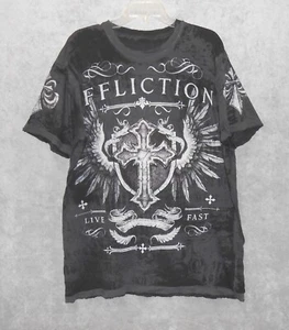 AFFLICTION - LIVE FAST - CAMISETA ANTIGUA XXL Negra - Imagen 1 de 3