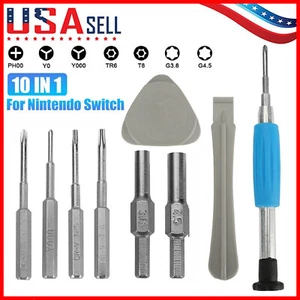 Repair Tool 10 in 1 Kit For Nintendo Switch SNES N64 NES Wii Triwing Screwdriver - Picture 1 of 9