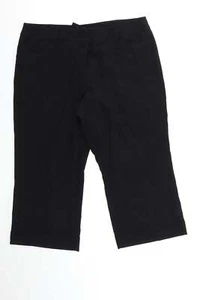 Etam Womens Black Polyester Blend Cropped Trousers Size 16 L28 in - Picture 1 of 12