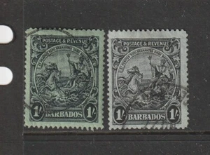 Barbados 1925/35 1/- P14 ambos tonos listados usado, SG 237 y 237b - Imagen 1 de 2