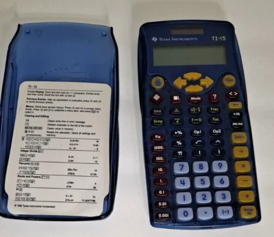 Texas Instruments TI-15 Scientific Calculator color Blue - Image 1 of 4