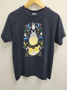 Vintage Y2K My Neighbor Totoro Shirt Black Size Large Disney Miyazaki Mononoke - Picture 1 of 6