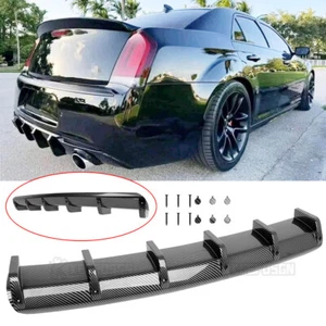 For Chrysler 300 300C Shark Fin Rear Diffuser Bumper Spoiler Lip Carbon Fiber - Picture 1 of 9