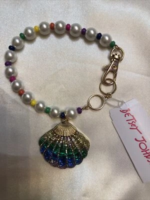 Betsey Johnson Gold Tone & Faux Pearl Betseys Beach Shell Bracelet NWT - Image 1 of 4