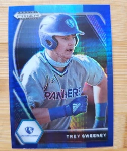 Trey Sweeney 2021 Panini Prizm Draft Blue Wave Prizm #PDP20 Eastern Illinois - Imagen 1 de 2