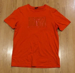 Men's Diesel Only The Brave Raised-Logo-Design Red T-Shirt - XXL - Picture 1 of 5