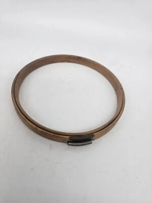 Vtg Gibbs Hold-tite Spring Tension Wood Embroidery Hoop 5" Round Felt Lined USA - Image 1 of 4