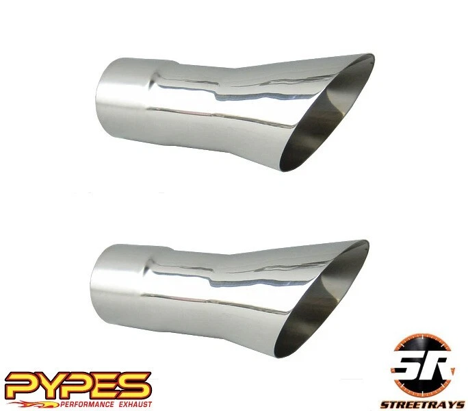 Pypes EVT34 Stainless Steel Trumpet Tips (2.5") For 68-72 Oldsmobile 442 (Pair) - Image 1 of 1