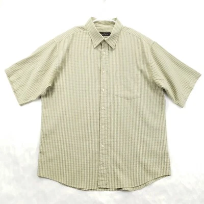 Bugatchi Uomo Shirt Mens XL Green Rayon Short Sleeve Straight Classic Button-Up - Image 1 of 4