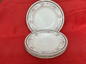4 umrandete goldene Suppe Salatschalen MIKASA GRANDE ELFENBEIN L5503 Marquette Japan - Bild 1 von 6