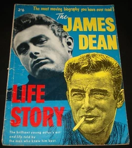 JAMES DEAN LIFE STORY 1950s AUSSIE MAGAZINE - Picture 1 of 6