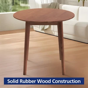 100cm Wooden Round Dining Table for Kitchen Cafe Restaurant Walnut - Picture 1 of 7