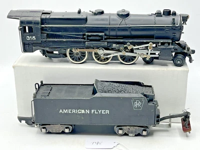 Gilbert American Flyer S Gauge #315 Pacific Locomotive & Tender 1952 Only Runs - Image 1 of 4