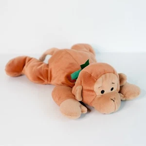 Ty Pillow Pals Swinger Monkey Brown 1997 14" cinta verde felpa sin etiqueta de oreja - Imagen 1 de 8