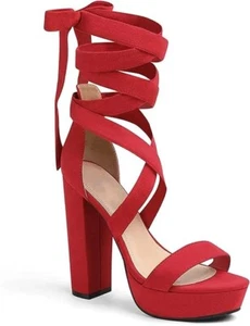 Froh Feet Women's Laceup Heel High Heel Sandal Antique Pcs in Sandal 3 to 7 Size - Picture 1 of 6