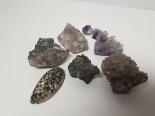 Natural Quartz Crystal Rock Mineral Amethyst Lot 8 total 1.5lb