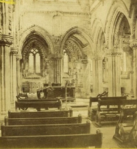 United Kingdom Scotland Roslyn chapel Old Photo Stereo 1870 - Picture 1 of 3