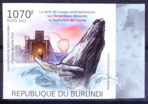 Burundi 2012 MNH imperf, Blue Whale, Marine Life, Ozone Destruction SC#1113 - Picture 1 of 1