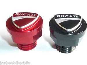 MULTISTRADA 1200 GRAN TURISMO ÖLEINFÜLLDECKEL DECKEL SCHRAUBE GRAVUR LOGO ROT SCHWARZ - Bild 1 von 14
