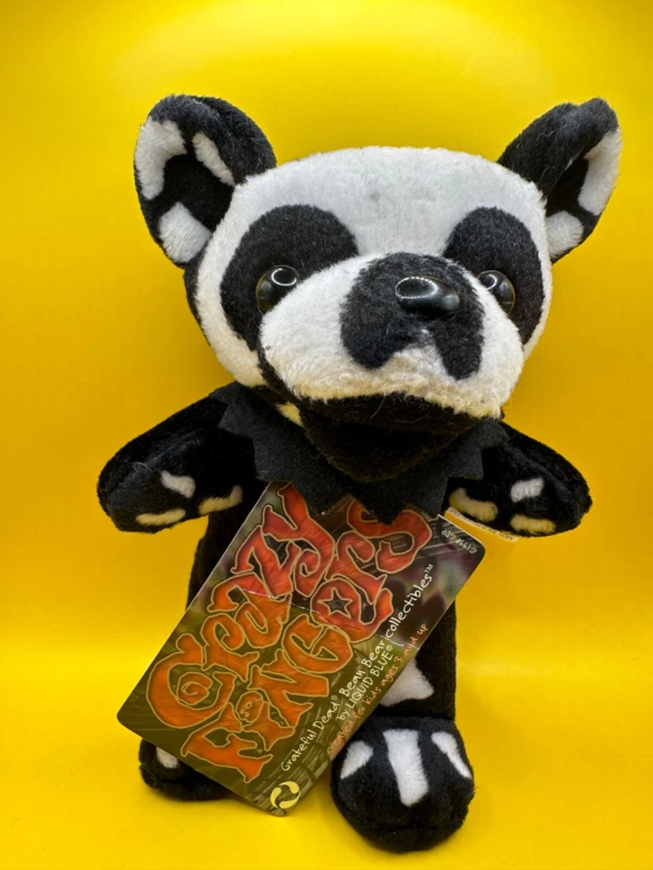 Grateful Dead Crazy Fingers 2nd Edition Bean Beanie Bear Liquid Blue 1998