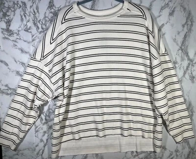 Maurices Striped Long Sleeve textured Crewneck Sweatshirt Size 1X - Image 1 of 4