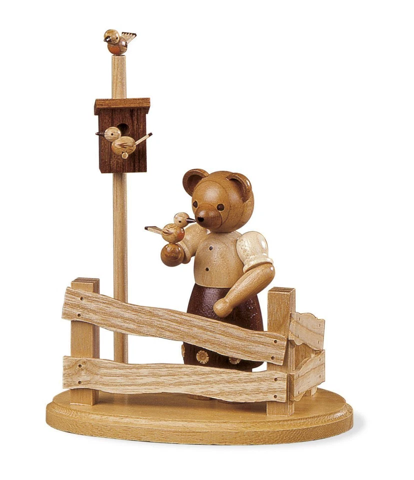 Bärensammelfigur Bärenfrau am Gartenzaun natur klein H= 14 cm NEU Bär Bärenfigur - Bild 1 von 1
