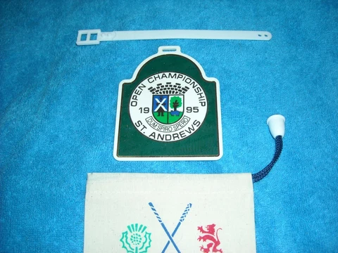 St. Andrews Golf Course 1995 The Open Championship Bag Tag OFFICIAL Plastic VTG Cover