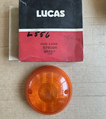 Genuine NOS Lucas L556 Indicator Lens Bus Truck Coach Leyland BMC Foden ERF AEC - Image 1 of 4