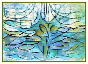 Patrón de punto de cruz contado The Apple Tree del artista moderno Piet Mondrian - Imagen 1 de 4