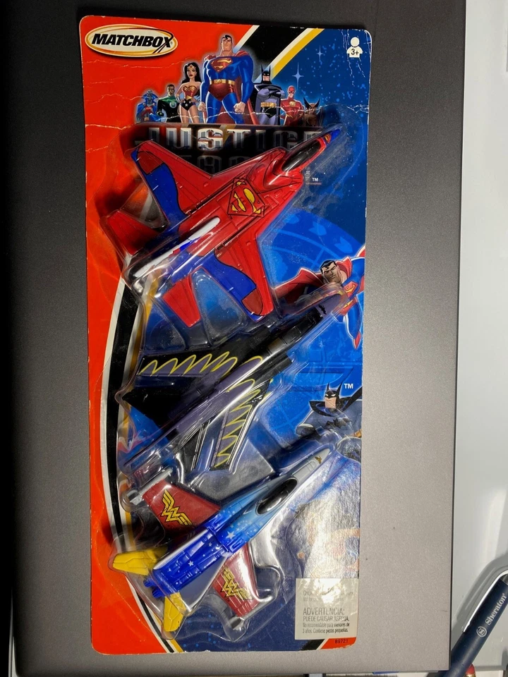 2003 Matchbox Justice League Airplanes Superman Batman Wonder Woman - Image 1 of 1