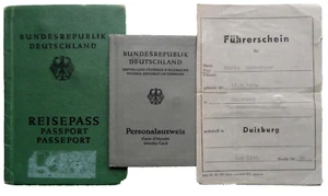 BRD Reisepass, Personalausweis, Führerschein, ausgestellt von 1961 bis 1973 - Picture 1 of 14