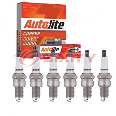 Velas de ignição Autolite núcleo de cobre 6 peças para 1960 GMC Truck 5.0L V6 ignição pi - Imagem 1 de 4