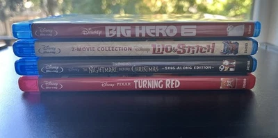 Disney Blu-ray Lot of 4 (Big Hero 6, Lilo & Stitch 1+2, Turning Red, and 1 More) - Image 1 of 4