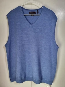 Tommy Bahama Golf Gilet Uomo XXL Extra Fine Lana Merino Blu Old Money Preppy - Foto 1 di 8